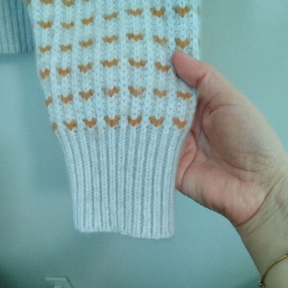 Madewell Barfield sweater color heather Blizzard size L - Picture 4 of 7